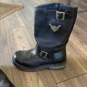 Harley-Davidson Black Leather harness engineered Men's Boots size 12